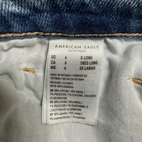 American Eagle Outfitters Distressed Mom Straight Jeans Women’s Size 6R (6XL) - Picture 6 of 13